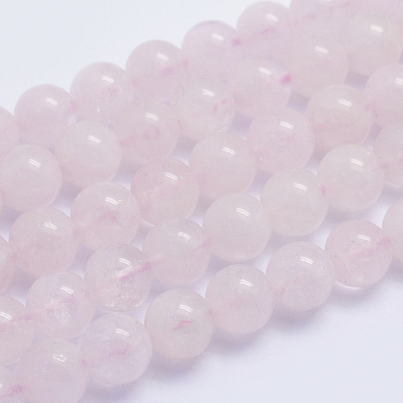 Chapelets de perles morganite naturelles  , ronde, Grade a