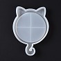 DIY Cat's Head Display Tray Silicone Molds, Resin Casting Molds, for UV Resin & Epoxy Resin Craft Making