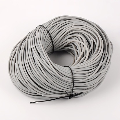 Cordón de cuero de vaca, cable de la joyería de cuero, aproximadamente 109.36 yardas (100 m) / paquete