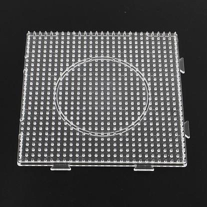 Square ABC Plastic Pegboards used for 5x5mm DIY Fuse Beads, 138x138x5mm