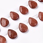 Synthetic Goldstone Beads Strands, Top Drilled Beads, Faceted, Teardrop
