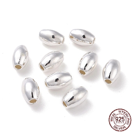 925 Sterling Silver Beads, Barrel