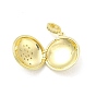 Colgantes de medallón de latón con micro circonitas transparentes de latón, redondo plano en tono dorado claro con amuletos humanos