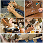 Juegos de herramientas de cerámica mango de madera, con fornituras de acero inoxidable