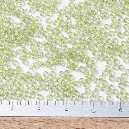 Perles rocailles miyuki rondes, perles de rocaille japonais, 11/0, couleurs intérieures lustrées