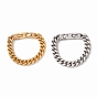 304 Stainless Steel Chunky Curb Chains Bracelet for Men Women
