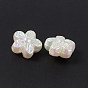 Abalorios de acrílico opacos, perlas de imitación, color de ab, 5-pétalo de flor