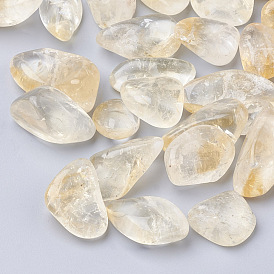 Perles de citrine naturelles, pierre tombée, pierres de guérison pour l'équilibrage des chakras, cristal thérapie, méditation, reiki, pas de trous / non percés, nuggets