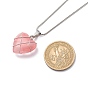 5 шт. 5 комплект ожерелья с подвеской в виде сердца из натуральных и синтетических драгоценных камней, украшения из латунной проволоки для женщин, платина