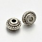 Perles d'espacement rondelles en alliage de style tibétain, sans plomb et sans cadmium et sans nickel, 5x3mm, Trou: 1mm