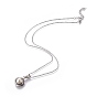 304 Stainless Steel Jewelry Sets, Pendants Necklaces and Stud Earrings, with Acrylic Imitation Pearl