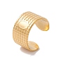 Chapado iónico (ip) 304 anillo de puño abierto con diseño ovalado de acero inoxidable, anillo grueso ancho para hombres mujeres