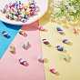 52Pcs 13 Colors Handmade Polymer Clay Charms, with Platinum Tone Iron Findings, Marshmallow