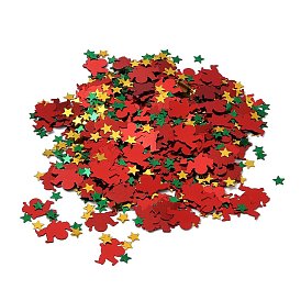 Plastic Table Scatter Confetti, for Christmas Party Decorations, Santa Claus & Star