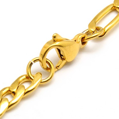 304 fabrication de bracelet chaîne figaro en acier inoxydable, 8-1/4 pouces (210 mm), 5mm