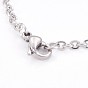 304 Stainless Steel Cable Chain Necklaces, with Lobster Clasps