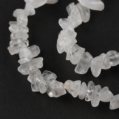 Natural Quartz Crystal Beads Strands, Rock Crystal Beads, Chip