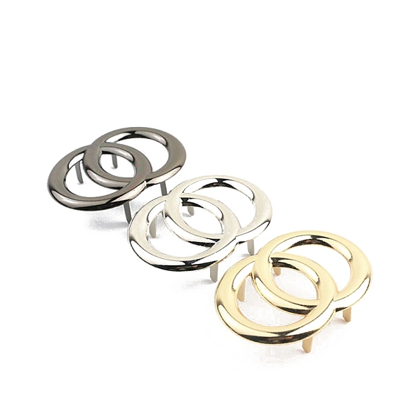 Hebillas decorativas de aleación con forma de anillo, decoraciones bolsa