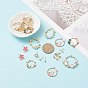 SUNNYCLUE DIY Earrings Making Kits, with Alloy Enamel Pendants and Real 18K Gold Plated Brass Stud Earring Findings