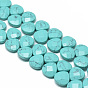 Synthetic Turquoise Beads Strands, Top Drilled Beads, Faceted, Dyed, Teardrop