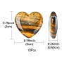 Natural Tiger Eye Heart Palm Stone, Pocket Stone for Energy Balancing Meditation