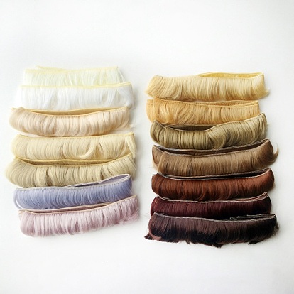 Cheveux de perruque de poupée de coiffure frange courte fibre haute température, pour bricolage fille bjd making accessoires