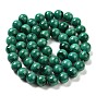 Malachite naturelles brins de perles, ronde