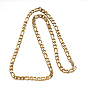 304 Stainless Steel Cuban Link Chain Necklaces and Bracelets Jewelry Sets, with Lobster Claw Clasps