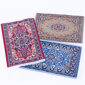 Mini tapis en nylon de style turc, décorations de maison de poupée