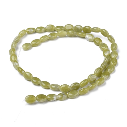 Jade de xinyi naturel / brins de perles de jade du sud de la Chine, ovale