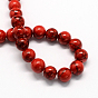 Turquesa sintética hebras de perlas de piedras preciosas teñidos, rondo