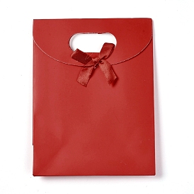 Sacs de papier cadeau avec la conception de ruban de bowknot, pour la fête, anniversaire, mariages et fêtes