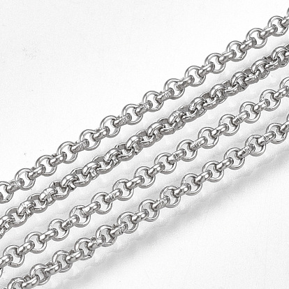 304 inoxydable chaînes rolo en acier, chaîne belcher, avec bobine, non soudée