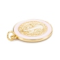 Laiton émail pendentifs, réel 18 k plaqué or, plaqué longue durée, breloques médaille saint benoît, or