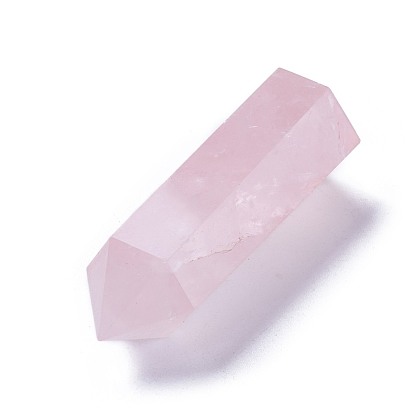 Perles en quartz rose naturel, pierres de guérison, baguette magique de thérapie de méditation d'équilibrage d'énergie de reiki, facette, balle, pas de trous / non percés