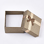 Bague de boîtes en carton, avec nœud papillon et éponge à l'intérieur, carrée