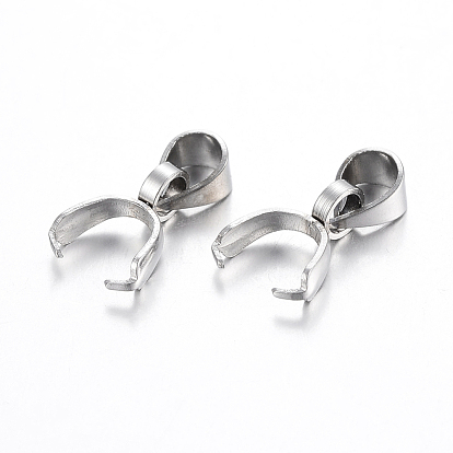 304 Stainless Steel Pendant Pinch Bails