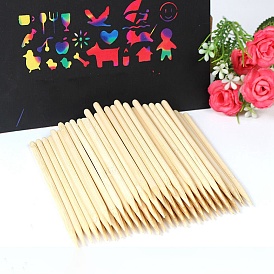 Scratch Paper Stylus Wood Sticks, Rainbow Scratch Paper Sticks for DIY Crafts Drawing, Scratching Painting Art Tools