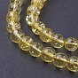 Synthetic Citrine Beads Strands, Round, Dyed & Heated