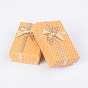 Cardboard Necklace Boxes with Bowknot and Sponge Inside, for Necklaces and Pendants, Rectangle, 80x50x25mm, Inner: 75x45mm