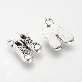 Tibetan Style Alloy Charms, Cadmium Free & Lead Free, Shoes