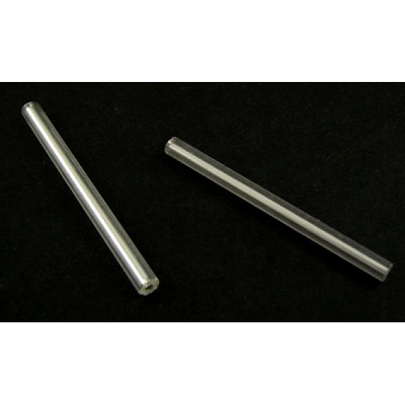 Glass Bugle Beads, Silver Lined Color, 31~34x3mm, Hole: 0.5mm, about 1400pcs/one pound
