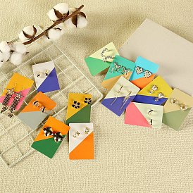 Rectangle Paper Earring Display Cards, Jewelry Display Cards for Earrings Necklaces Storage