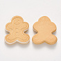 Cabochons décodés en résine, pour noël, imitation de biscuits alimentaires, gingerbread man