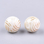 Electroplate Glass Beads, Round
