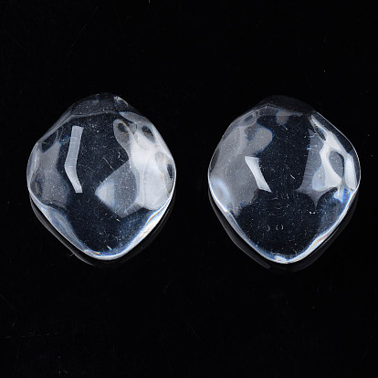 Transparent Resin Cabochons, Water Ripple Cabochons, Oval