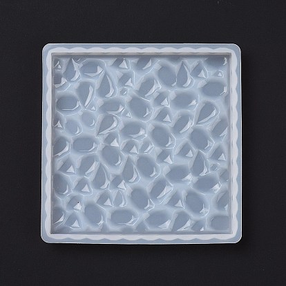 Moldes de silicona con base de exhibición de patrón de diamante diy, moldes de resina, para la fabricación artesanal de resina uv y resina epoxi, plaza