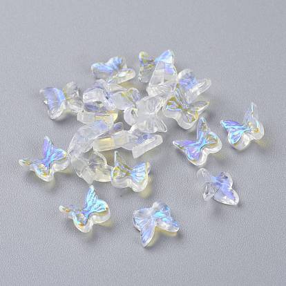 Cabochons de verre transparent, 3 forme de papillon en d