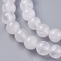De perlas de cristal de cuarzo natural hebras, cuentas de cristal de roca, rondo