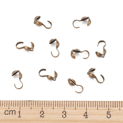 Iron Bead Tips, Calotte Ends, Clamshell Knot Cover, Nickel Free, 9x3mm, Hole: 1.5mm